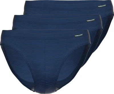 Produktbild von Ammann 3er Pack Jeans Feinripp Slip / Unterhose Im sportlich-klassischem Schnitt, Aus strapazierfähiger Baumwolle, Mit Weichelastikbund