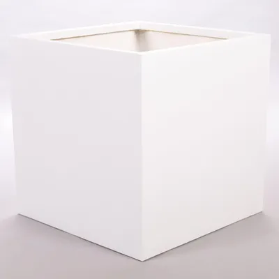 Produktbild von Elegant Einrichten | Pflanzkübel | Fiberglas | quadratisch | 60x60x60cm | perlmutt weiß.
