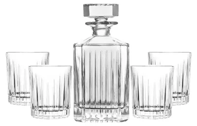 Produktbild von Whisky-Set aus Glas mit einer Karaffe (850 ml) und 4 Gläsern (300 ml)