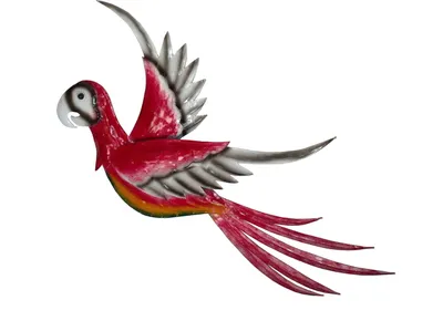 Produktbild von Papagei Wanddeko Wandbild Kakadu Sittich Deko Garten Vogel Figur Ara Skulptur