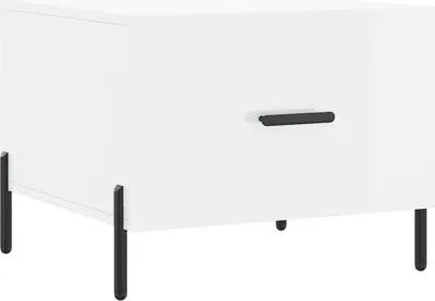 Obrázek produktu pro vidaXL Konferenční stolek vysoký lesk bílý 50x50x40 cm Dřevěný materiál