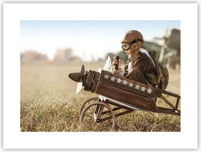 Produktbild von Poster - Poster ohne Rahmen - Kindheit Flugzeug Spielzeug - 40x30 cm - Wand Bild - Wanddeko - Wandbilder - Kunstposter - Wandposter - Bilder - Kunstdruck - Wanddekoration - Wandbild - P2XAA40x30-4469