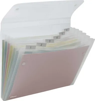 Produktbild von Rexel Fächermappe ICE, DIN A4, 6 Fächer, PP, 1 Stück Farbe: sortiert