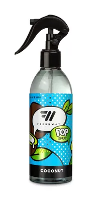 Image de Spray désodorisant pour la voiture et la maison, 300 ml de la collection POP SPRAY de FRESH WAY, parfum : noix de coco