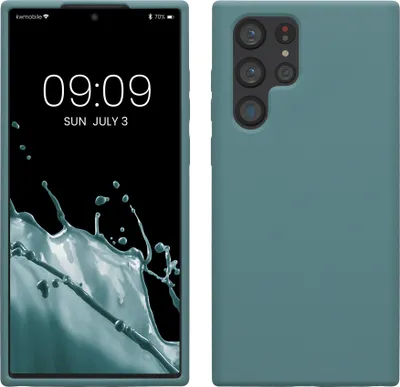 Produktbild von kwmobile Hülle kompatibel mit Samsung Galaxy S22 Ultra Hülle - Silikon Handy Case - Handyhülle weiche Oberfläche - kabelloses Laden - Antique Stone