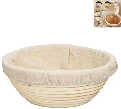Productafbeelding van Bolvormige broodmand van hout - 16 x 6 cm - Landelijke decoratie