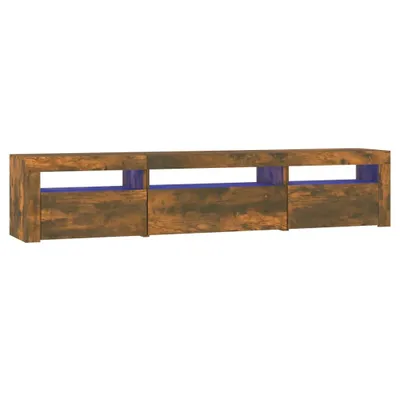 Produktbild von vidaXL TV-Schrank mit LED-Leuchten Räuchereiche 195x35x40 cm