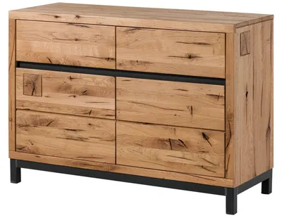 Immagine prodotto di MASSIVMOEBEL24 | credenza in legno di Quercia Selvatica 120x45x85 quercia naturale oliato VILLANDERS #111