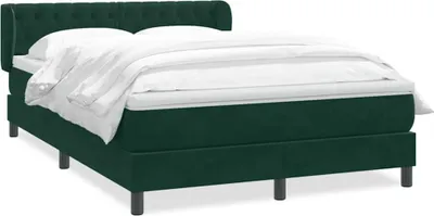 Produktbild von vidaXL Boxspringbett mit Matratze Dunkelgrün 160x220 cm Samt