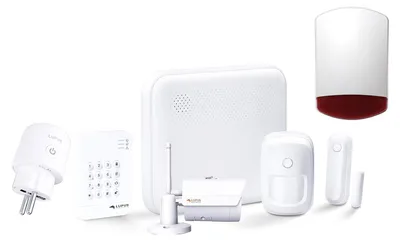Produktbild von LUPUS XT1 Plus Smart Home Alarmanlagen-Set mit Funk-Sicherheitszentrale Starter Pack (inkl. Bewegungsmelder & Fensterkontakt) + Funk-Keypad V2 + Außensirene V2 + Mini-Plug + Außensirene V2 + LE202 V3 Wlan HD Kamera