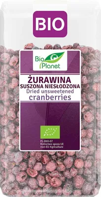 ŻURAWINA SUSZONA NIESŁODZONA BIO 50 g - BIO PLANET