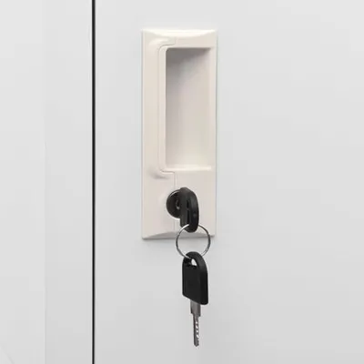 Productafbeelding van Industriële metalen kast met 2 afsluitbare compartimenten - Opbergruimte voor kantoor en sportfaciliteiten