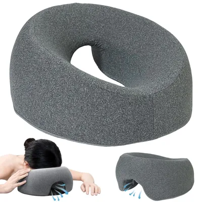 Imagen del producto de Almohada de masaje facial de espuma viscoelástica en color gris oscuro