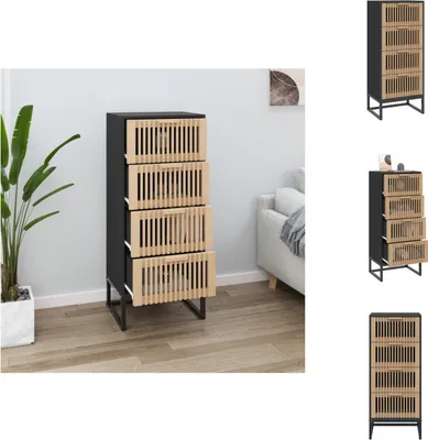 Zdjęcie produktu dla vidaXL Kredens czarny 40x30x95 cm materiał drewnopochodny - Kredensy
