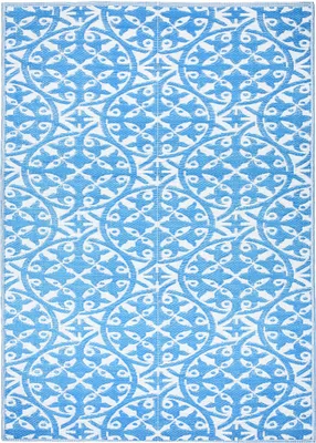 Obrázek produktu pro Tapiso Koberec IBIZA Outdoor White Blue Picnic Garden OEKO-TEX 180 x 270 cm