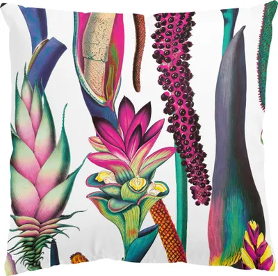 Produktbild von Dekokissen Muster draußen / Outdoor Zierkissen waschbar Blumenmuster bunt Tropisch Sofakissen mit Füllung