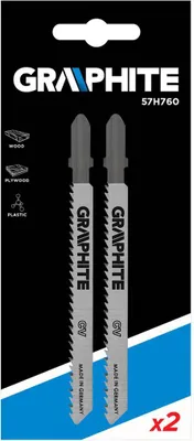 Produktbild von GRAPHITE - Graphite - Stichsägeblätter - Für Holz/Kunststoff - Fein (2 Stück) -  EU -