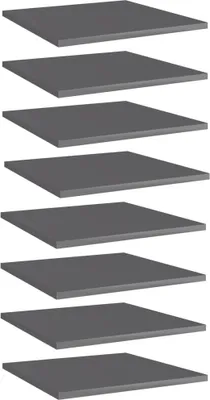 Produktbild von Bücherregal-Bretter 8 Stk. Hochglanz-Grau 40x40x1,5 cm , Bücherregale Design 2024