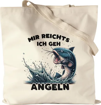Produktbild von Mir reichts Ich geh angeln Fisch Jutebeutel Angler Geschenk Fischer