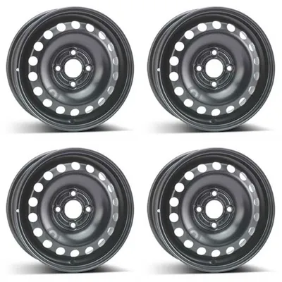 Productafbeelding van 4 stalen velgen, 5.0Jx14 inch, ET35, 4x100 boutgaten, geschikt voor Seat Mii. (Set van 4)