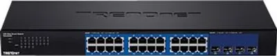 Obrázek produktu pro Trendnet TEG-30284, Řízený, Gigabit Ethernet (10/100/1000), Plně duplexní režim, Instalace do racku, 1U