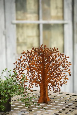 Produktbild von Metall Rost Gartendeko Edelrost rostige Garden Rost Deko Baum Lebensbaum Gartendeko Edelrost Tischdeko Metall Rostoptik Baum Groß