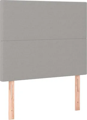 Produktbild von vidaXL Kopfteil Hellgrau 80x5x118/128 cm Stoff