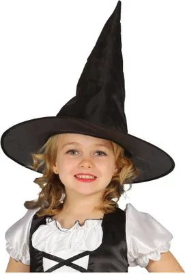 Produktbild von Klassischer schwarzer Hexenhut für Kinder