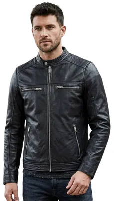 Produktbild von Herren Lederjacke Chyston Timoty Schwarz XL