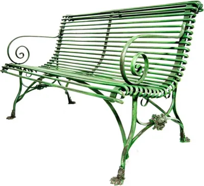 Produktbild von Casa Padrino Schmiedeeisen 2er Gartenbank - Gartenbank mit Klauenbeine