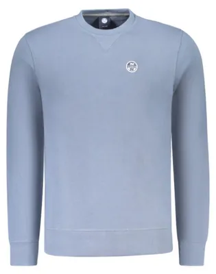 Produktbild von Herren Sweatshirt Blau: Langarm, Rundhals & Applikation