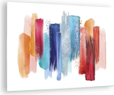 Produktbild von Bilder auf glas - Einteilig - Abstraktion Farben Gürtel - 70x50cm - Glasbilder - Wandbilder - Bilder - zum Aufhängen bereit - Wanddekoration aus Glas - Glas Bilder - Wandbild auf Glas - GAA70x50-4330