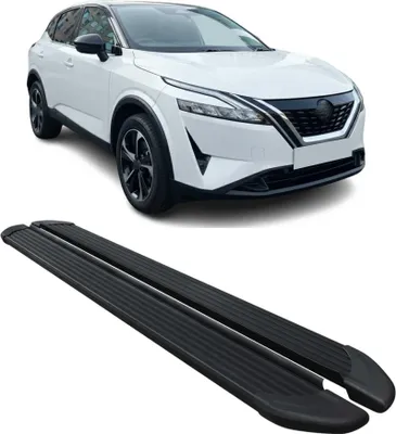 Image de 2021-2024 Nissan Qashqai III J12 Marchepieds latéraux pédale Noir 2Pcs Aluminium
