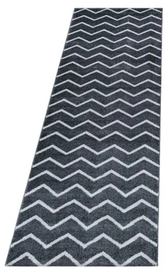 Produktbild von Teppich Läufer Wohnzimmer Grau 80x250 Chevron-Design