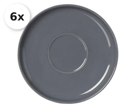 Produktbild von Untertasse für Espressotasse 6er Set Jasper schwarz