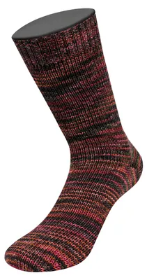 Produktbild von Lana Grossa - Meilenweit 100g Sooty 6223 dunkelrot hellrot orange pink schwarzbraun