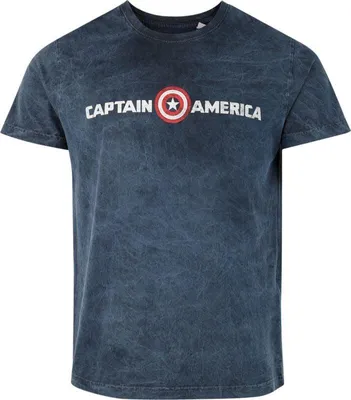 Produktbild von Captain America T-Shirt Herren Captain Logo blau L