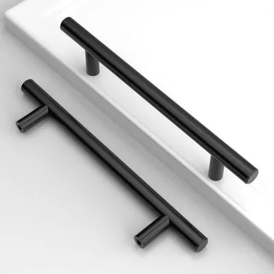 Produktbild von Famanu Möbelgriffe - Edelstahl Schwarz - Bohrabstand 128 mm - Schubladengriffe - Küchenschränke - 20 Stück