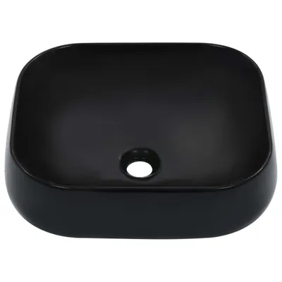 Produktbild von vidaXL Waschbecken 44,5 x 39,5 x 14,5 cm Keramik Schwarz
