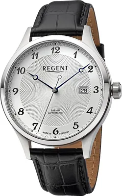 Produktbild von Regent Herren Uhr Leder Armbanduhr Lederarmband Analog schwarz D2URGM2212