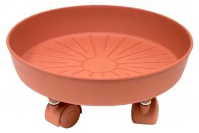 Produktbild von Terracotta-Blumentopf mit Rollen, 35 cm