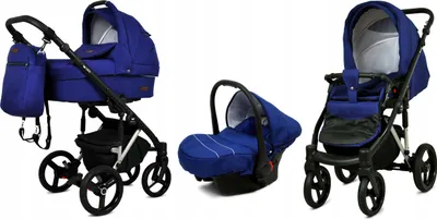 Obrázok produktu pre BabyLux® UZO | Kočík 3v1 Set | Sailor Blue | Kombinovaný kočík | Set kočíka | Buggy +