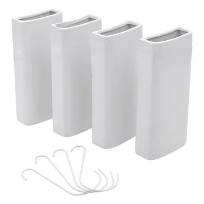 Productafbeelding van Keramische luchtbevochtiger, vierkant, voor radiatoren, set van 4 - 20 x 9 cm - Waterverdampers om aan radiatoren op te hangen - Universele luchtbevochtiger voor ruimtes