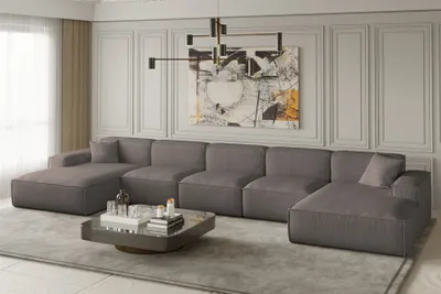 Produktbild von Wohnlandschaft U-Form CELES XL in Stoff Scala Taupe