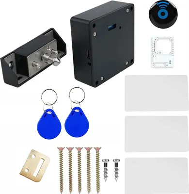 Produktbild von Unsichtbares Elektronisches Schubladenschloss, Schrankschloß Möbelschloß, NFC/RFID, Holzschrank, DIY Montage