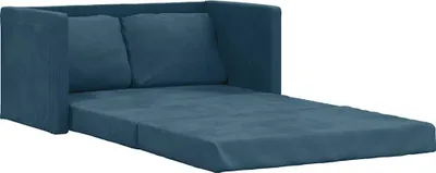 Obrázok produktu pre vidaXL Podlahová pohovka s funkciou spania modrá 122x204x55 cm zamat
