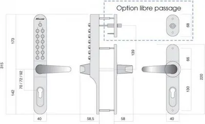 Produktbild von Mechanische Codetastatur Keylex Profil Standard