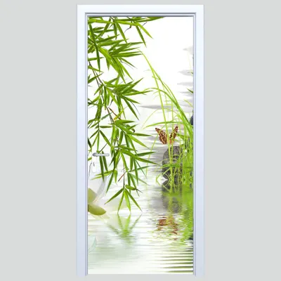 Immagine prodotto di Adesivo per porta in tessuto Acqua e piante Zen 588PD