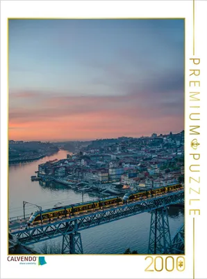 Produktbild von CALVENDO Puzzle Ponte Luis I im Abendrot 2000 Teile Puzzle hoch | 2000 Teile Lege-Größe 90x67cm Foto-Puzzle für glückliche Stunden
