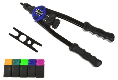 Immagine prodotto di Rivettatrice manuale professionale, pinza per rivetti ,tenaglia per rivetti filettati , rivettatrice dadi ciechi , M5-M12 ,kit 50 pezzi Geko
